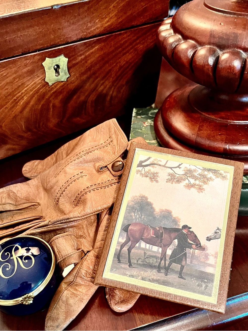 Equestrian Horses Vintage Leather Address Book Dated 1978